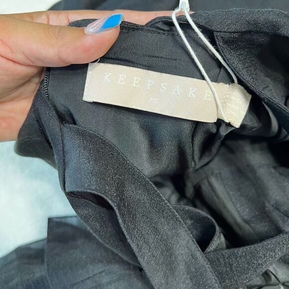 Keepsake Black V Neck Ruffle Romper Remind Me Playsuit XS NEW - Picture 7 of 10